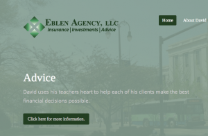 Forth coming website for a local independent insurance agent. 