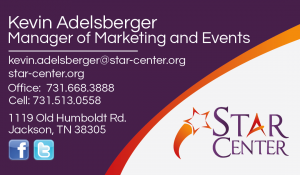 We designed new cards to match the new branding of the Star Center. 